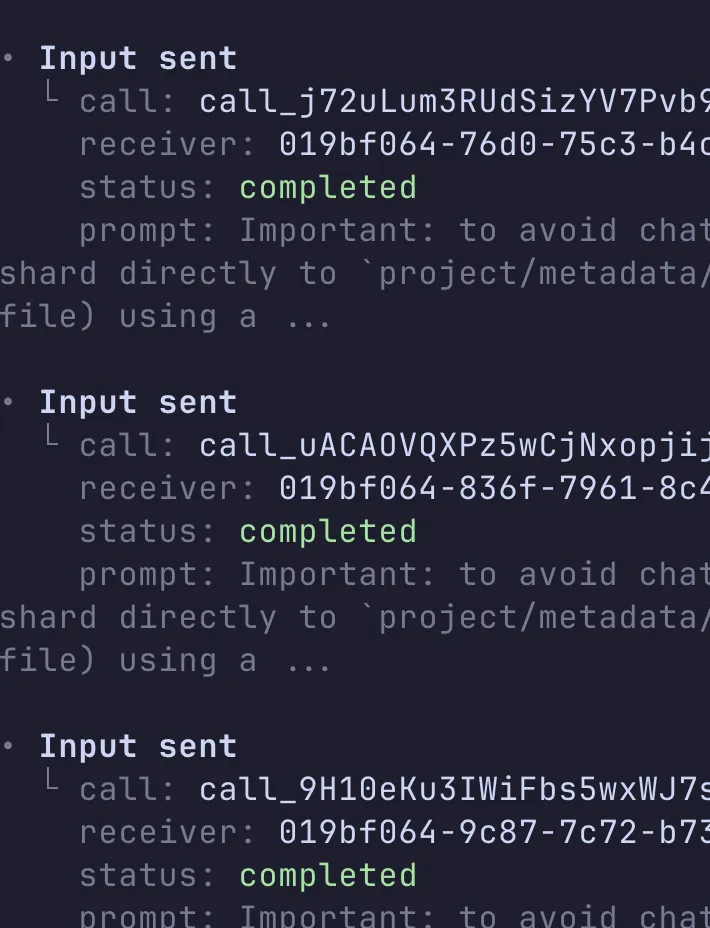 Another view of the swarm progress