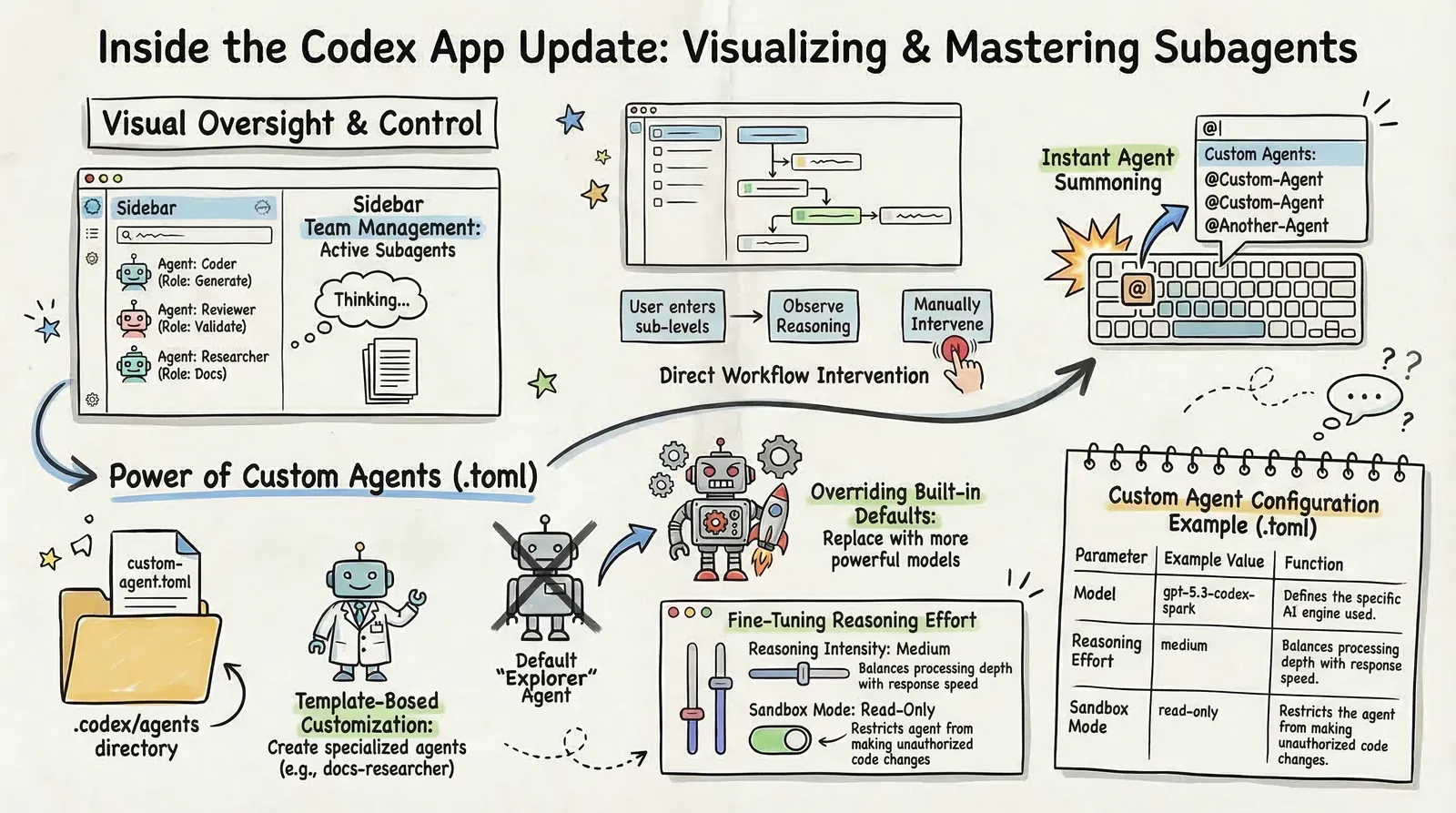 Clean replacement visual for the custom agents workflow