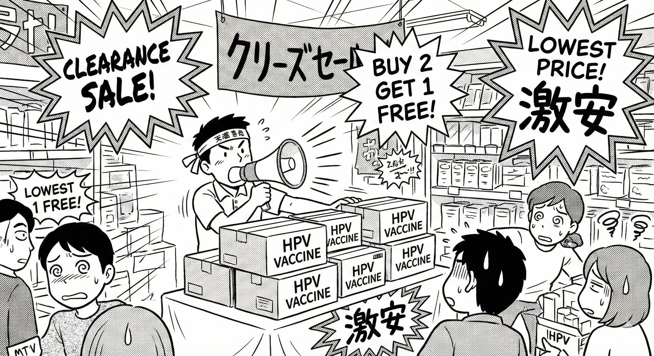 HPV vaccine clearance-sale style price war (illustration)