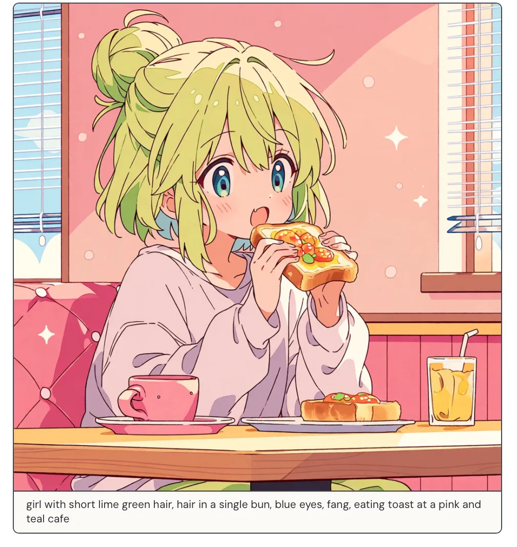 Toast scene example with simpler rendering