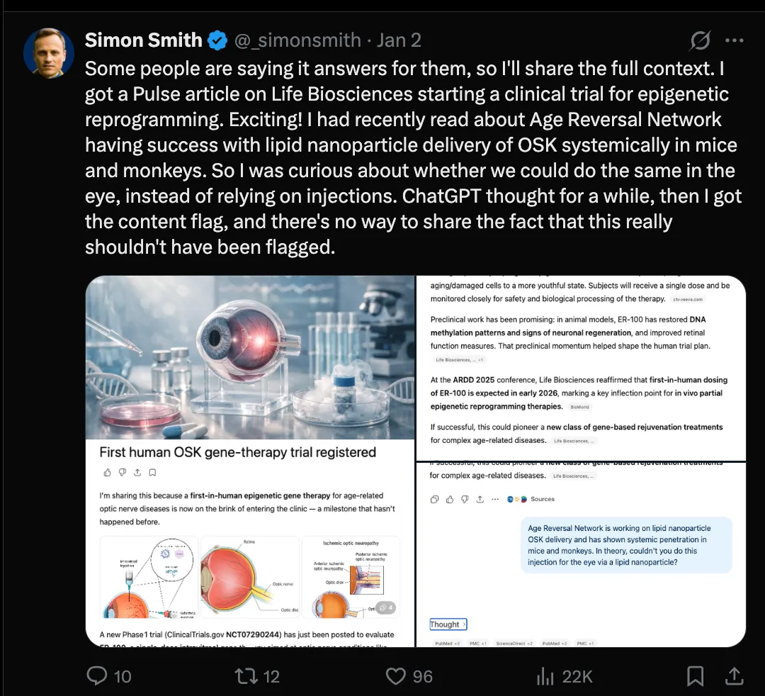 Follow-up screenshot showing the refusal / context