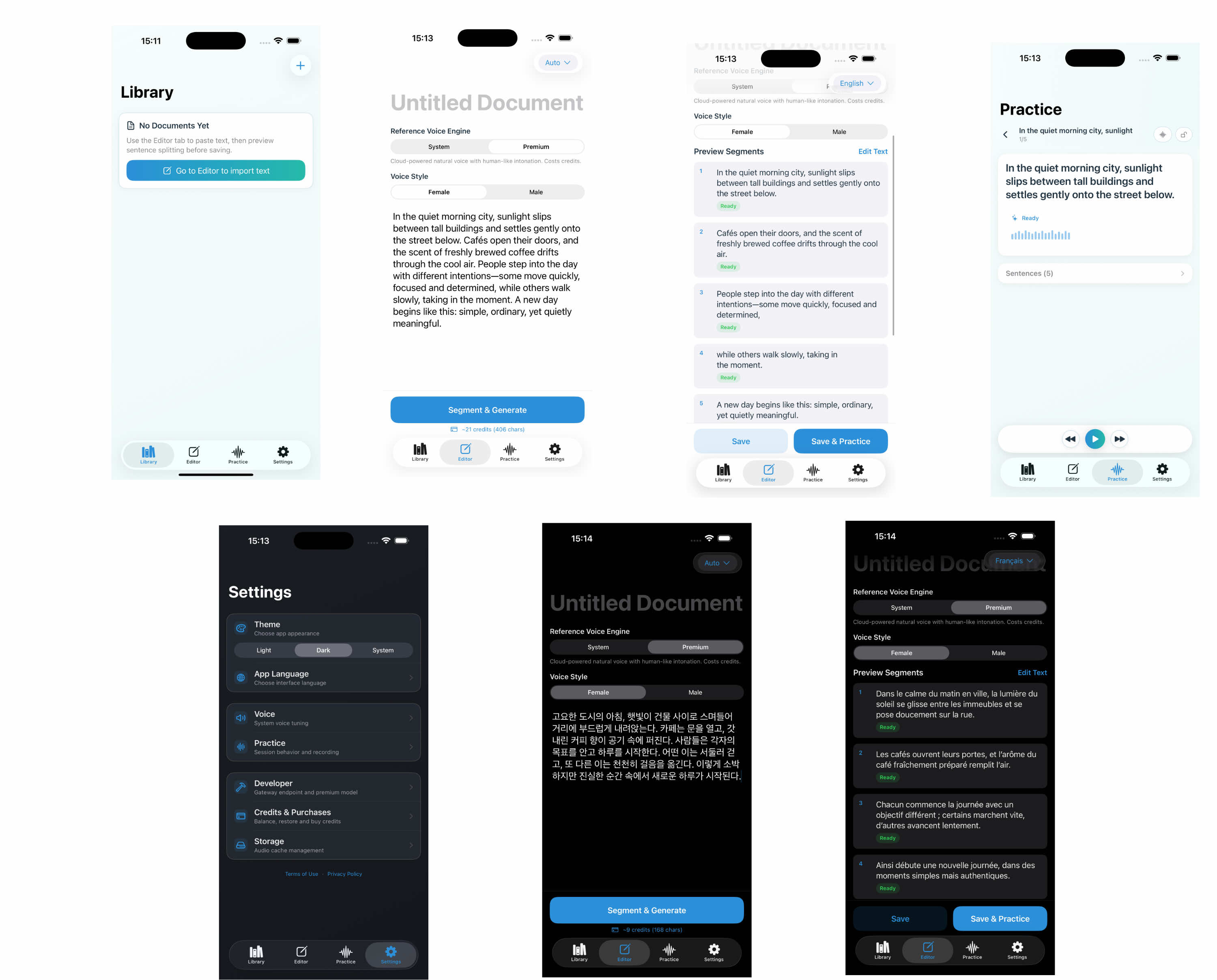 SentenceDeck app screenshot