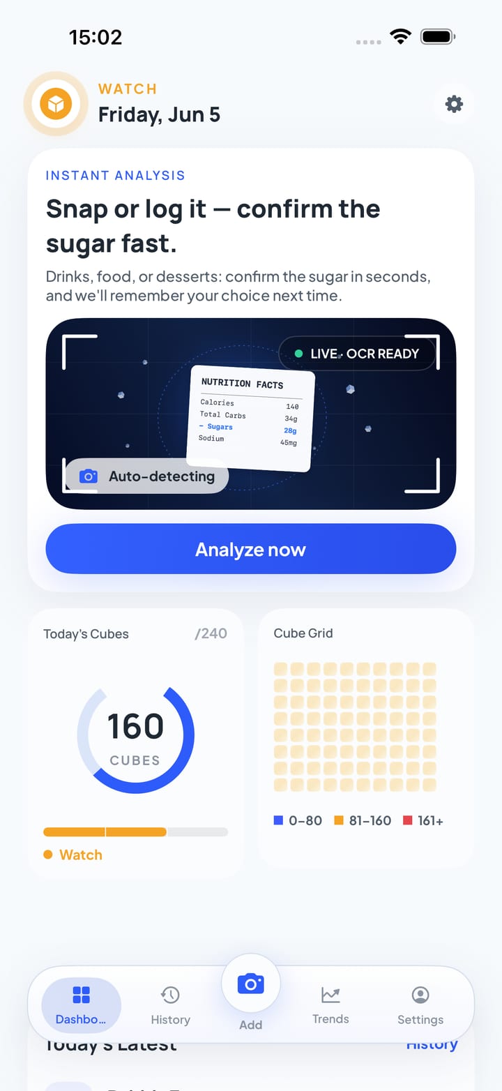 SugarCurfew app screenshot
